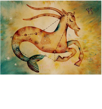 Capricorn zodiac poster, night sky poster personalized