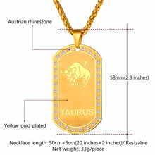Aries necklace men, astrology jewelry