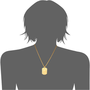Aquarius necklace mens, gold plated pendant necklace