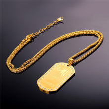 Mens Virgo necklace, zodiac sign jewelry