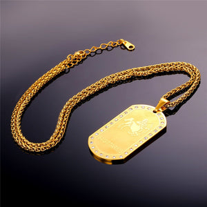 Mens Sagittarius necklace, zodiac sign jewelry