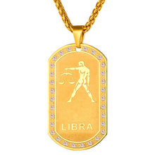 Mens zodiac jewelry, Libra necklace