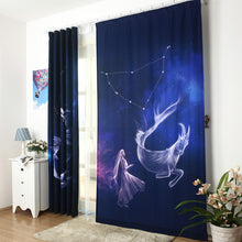 Constellation window curtains, Virgo interior design