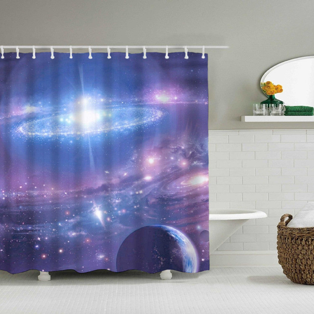 astronomy gifts for adults, outer space gifts, cosmic shower curtain 