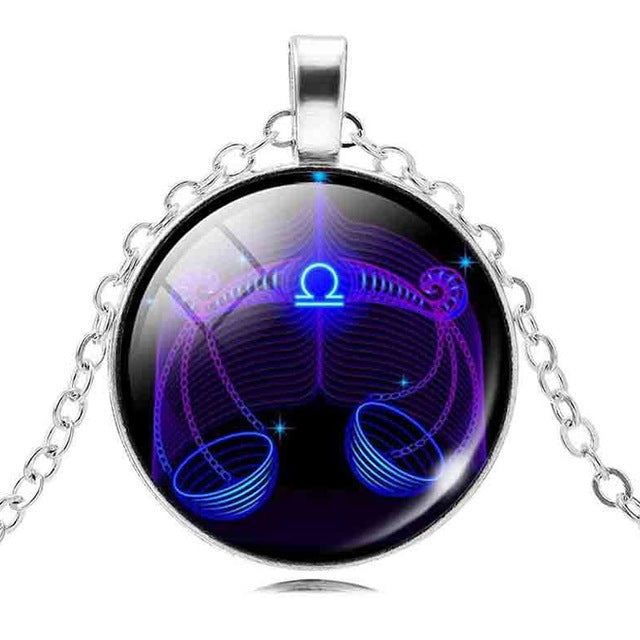 Libra zodiac necklace