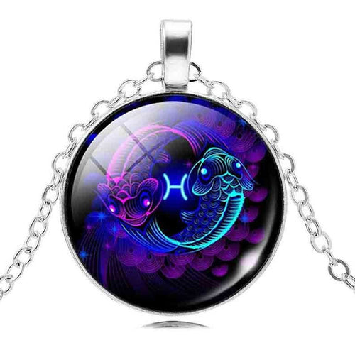 Pisces zodiac necklace