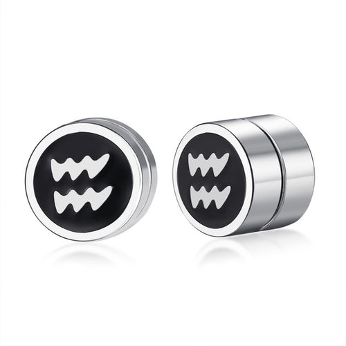 Magnetic ear studs, aquarius earrings