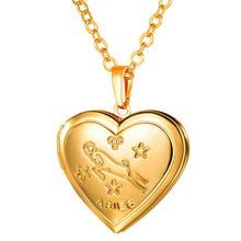 Aries necklace, heart locket