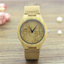 Natural Bamboo Wooden Wrist Watch - Libra Engraved