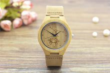 Natural Bamboo Wooden Wrist Watch - Cancer Engraved