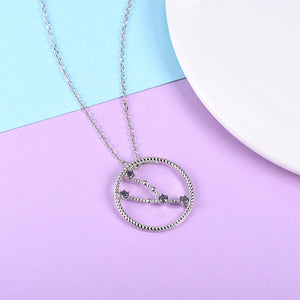silver zodiac constellation necklace, pendant necklaces for women
