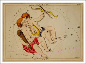 Gemini zodiac art, day you were born gifts