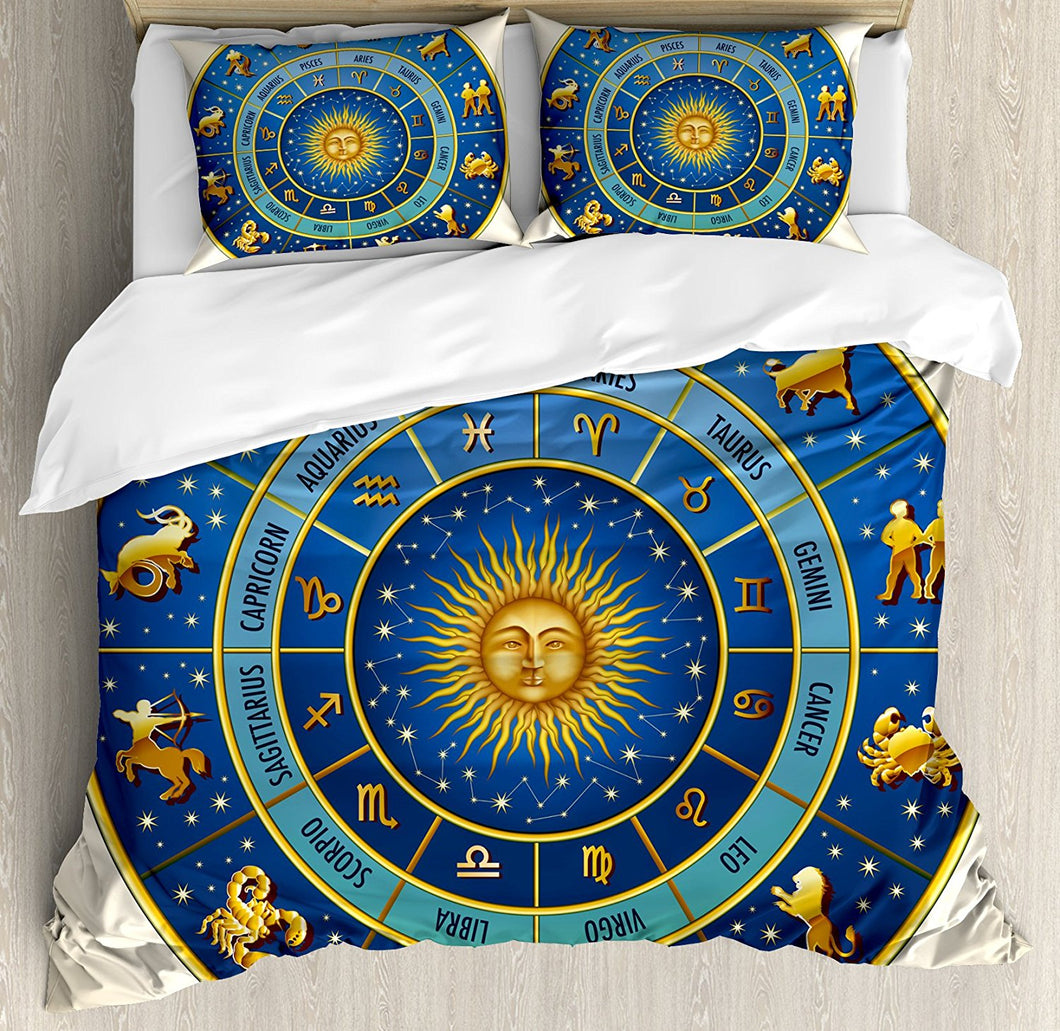 hippie duvet covers, zodiac bedding, astrology comforter