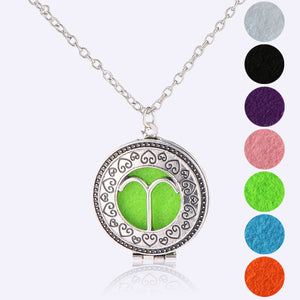 essential oil pendant necklace, Aries jewelry