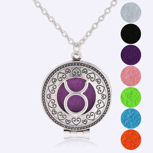 Essential Oil Diffuser Necklace – Aromatherapy Jewelry – Taurus Zodiac Pendant