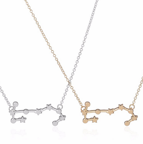 star sign constellation necklace, zodiac necklace